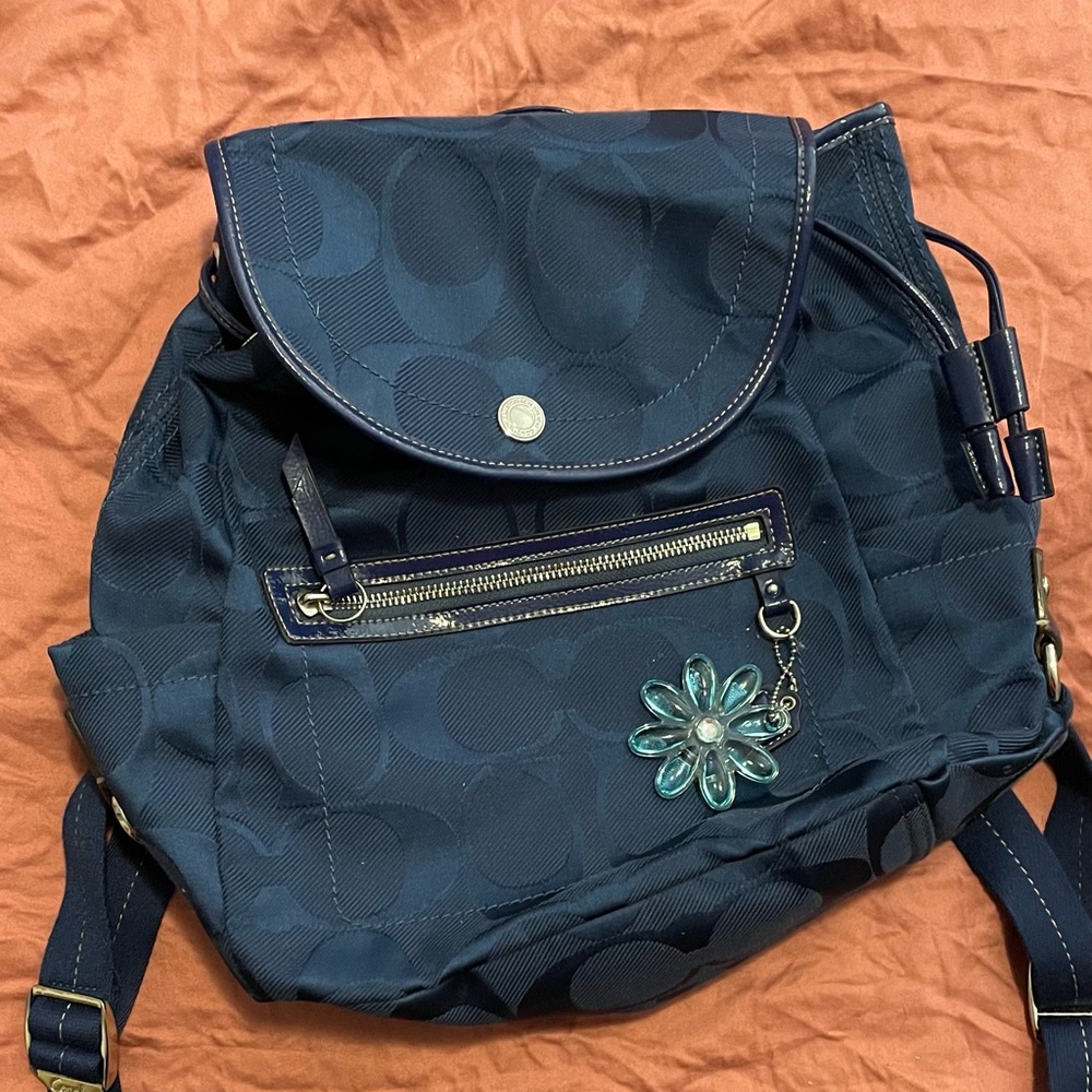 Blue Coach backpack